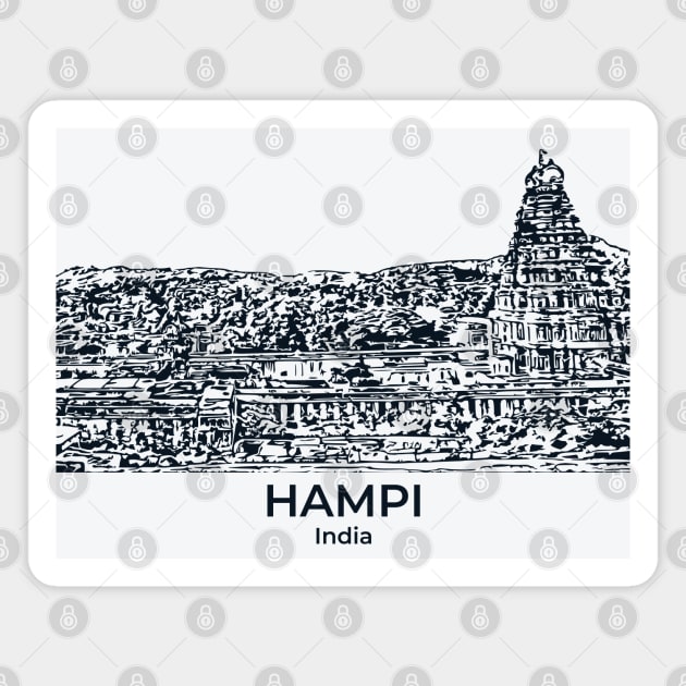 Hampi - India Magnet by Lakeric